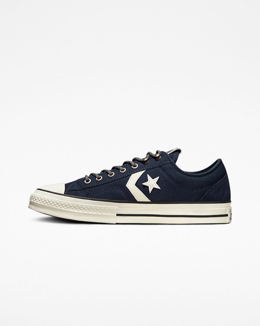 Zapatillas Bajas Converse Star Player 76 Retro Hike Hombre Obsidian Negras | PE 74E05P